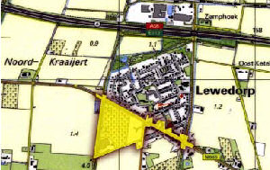 Het bouwplan in Lewedorp