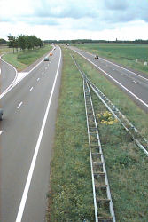 A58 vanaf het viaduct in de Poel